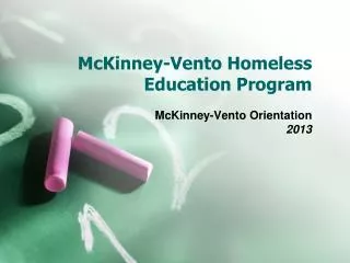 McKinney-Vento Homeless Education Program