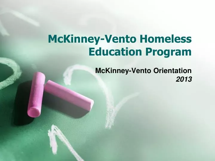 mckinney vento homeless education program