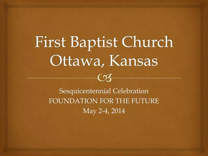 first baptist church ottawa kansas