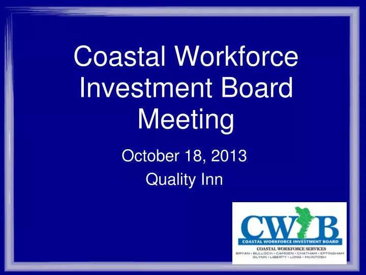 coastal workforce investment board meeting