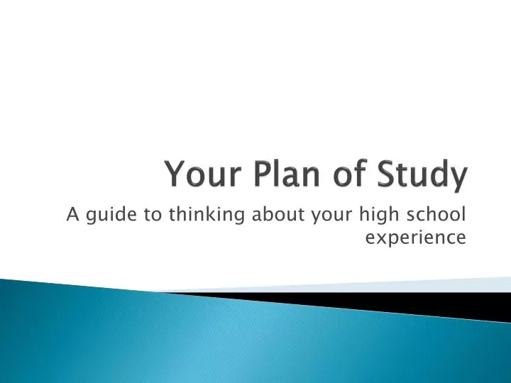 your plan of study