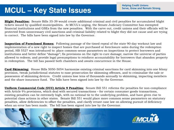mcul key state issues