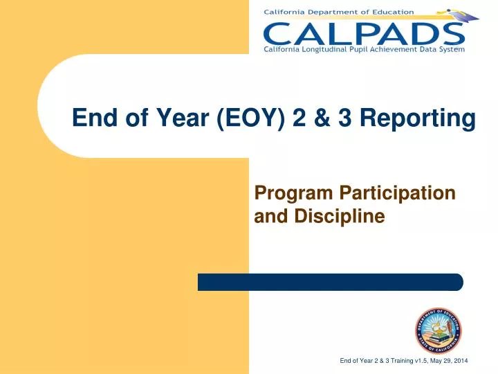 end of year eoy 2 3 reporting