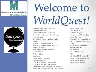 Welcome to WorldQuest !