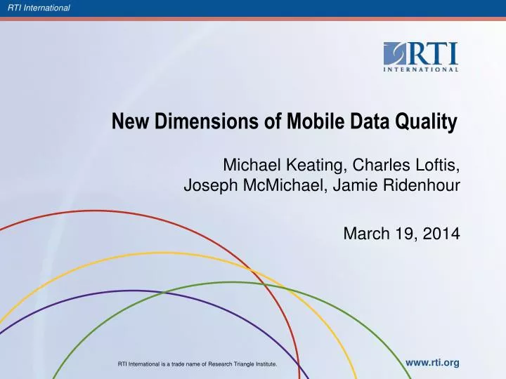 new dimensions of mobile data quality