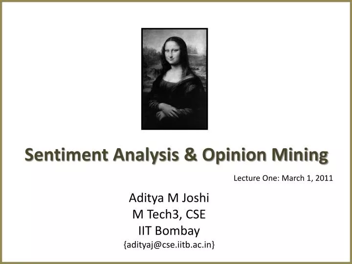 sentiment analysis opinion mining