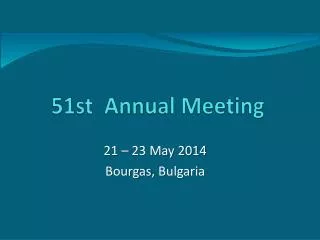 51st Annual Meeting