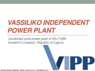 VASSILIKO INDEPENDENT POWER PLANT