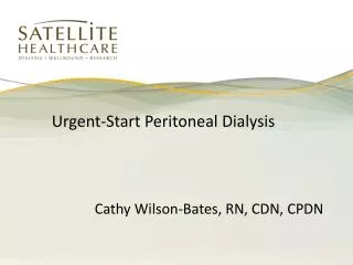 Urgent-Start Peritoneal Dialysis