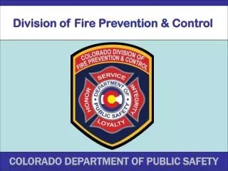 Division of Fire Prevention &amp; Control