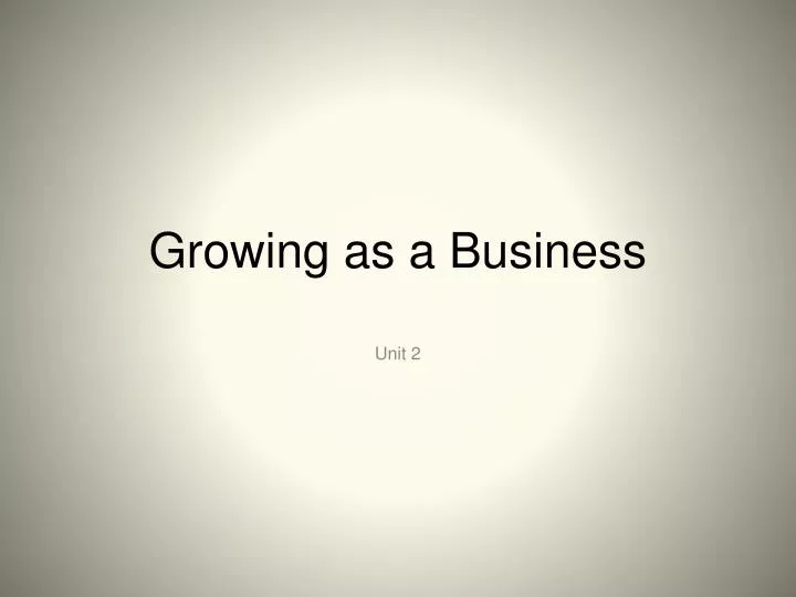 growing as a business