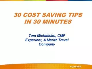 3 0 COST SAVING TIPS IN 30 MINUTES