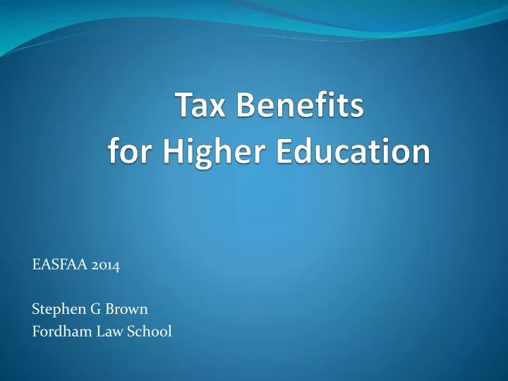 tax benefits for higher education
