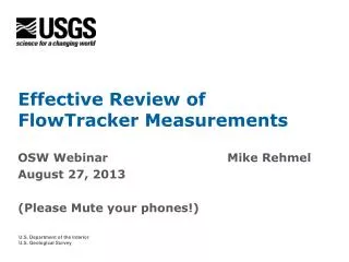 Effective Review of FlowTracker Measurements