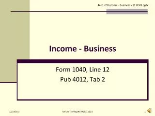 Income - Business