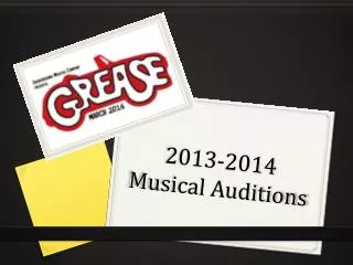2013-2014 Musical Auditions
