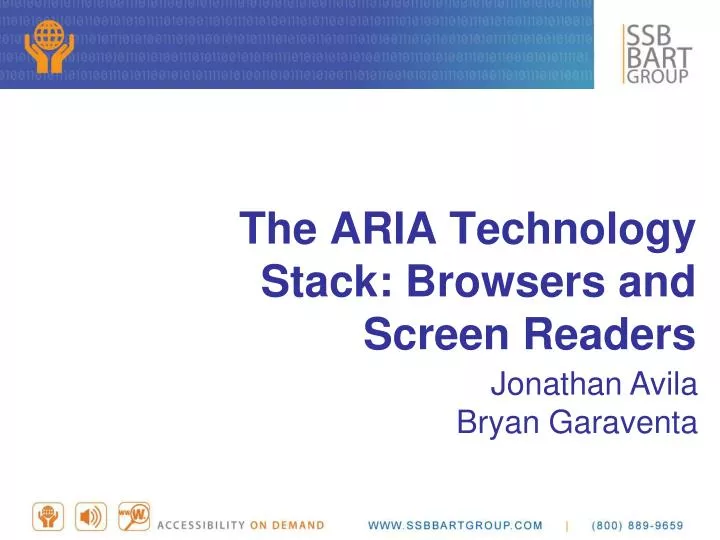 the aria technology stack browsers and screen readers