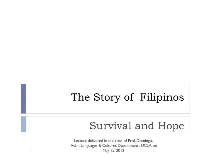 the story of filipinos
