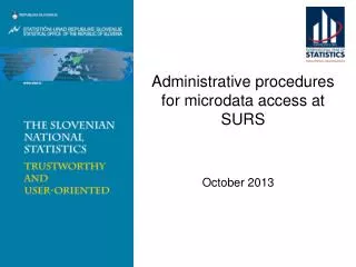 Administrative procedures for microdata access at SURS