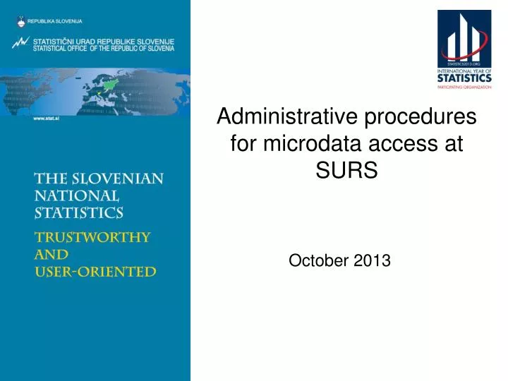 administrative procedures for microdata access at surs