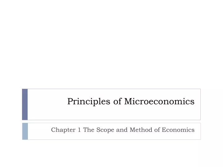 principles of microeconomics