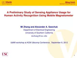 A Preliminary Study of Sensing Appliance Usage for Human Activity Recognition Using Mobile Magnetometer