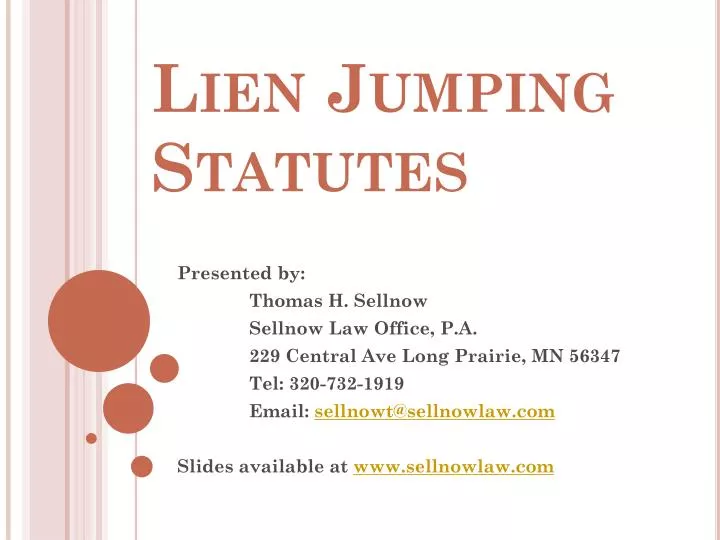 lien jumping statutes