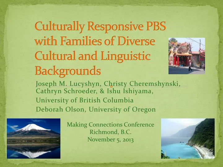 culturally responsive pbs with families of diverse cultural and linguistic backgrounds