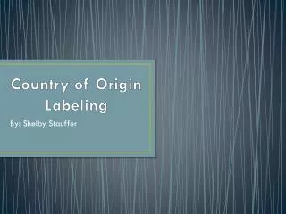 country of origin labeling