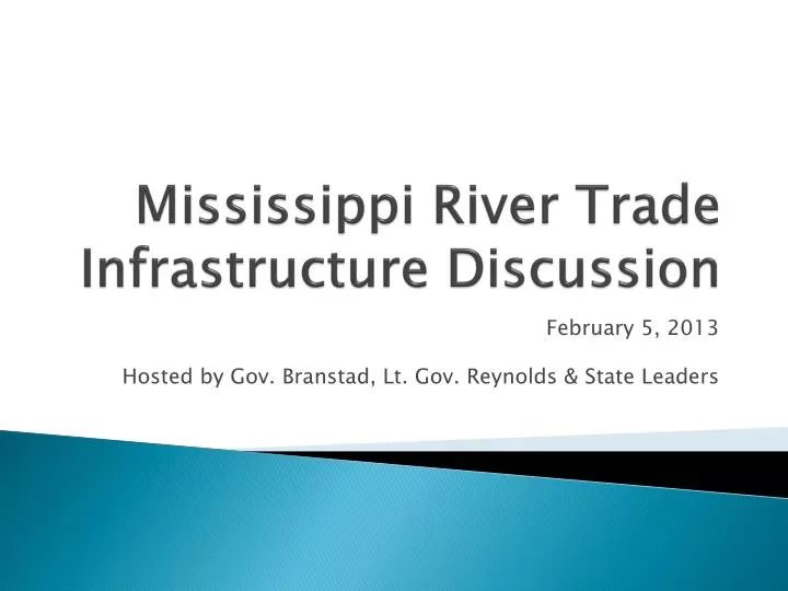 mississippi river trade infrastructure discussion