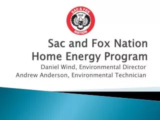 Sac and Fox Nation Home Energy Program
