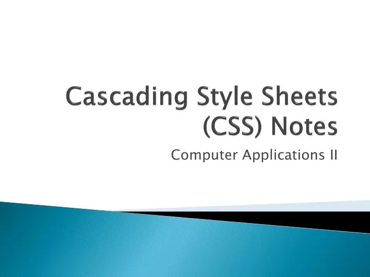 cascading style sheets css notes