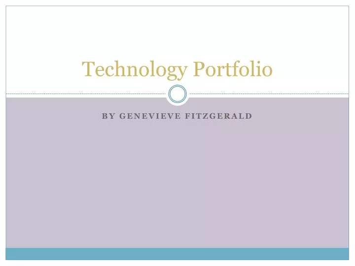 technology portfolio
