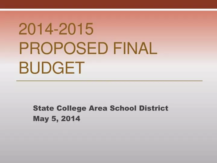 2014 2015 proposed final budget