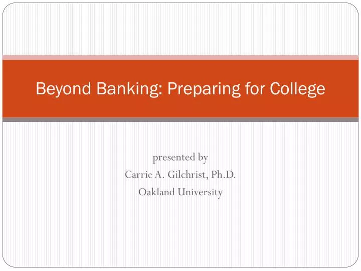 beyond banking preparing for college