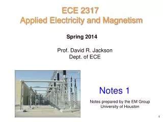 ECE 2317 Applied Electricity and Magnetism