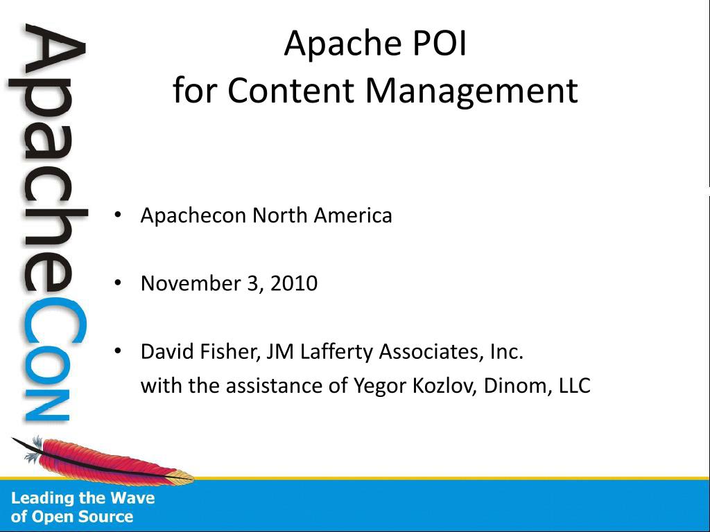 PPT - Apache POI for Content Management PowerPoint Presentation, free ...