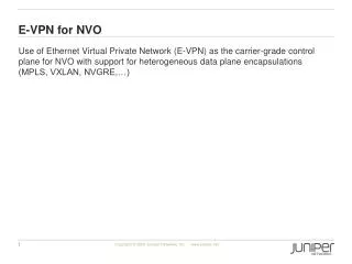 E-VPN for NVO