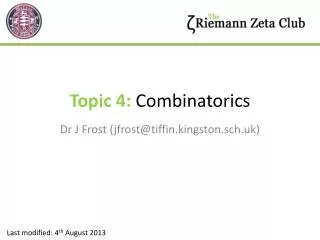 Topic 4: Combinatorics