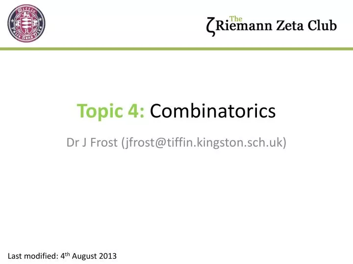 topic 4 combinatorics