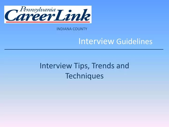 interview guidelines