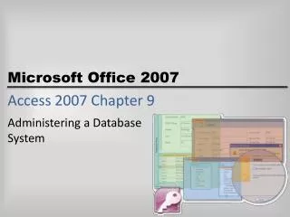 Access 2007 Chapter 9