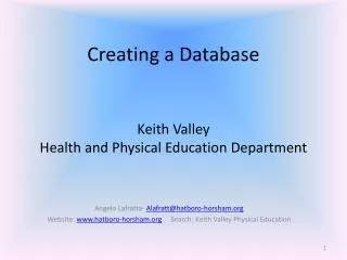 creating a database