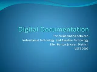 Digital Documentation