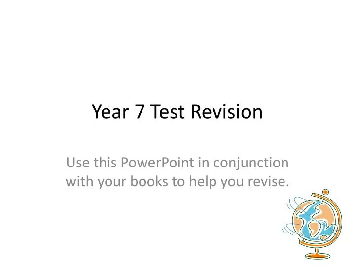 year 7 test revision