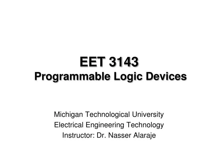 eet 3143 programmable logic devices