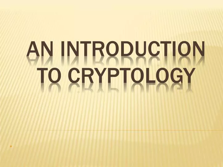 an introduction to cryptology