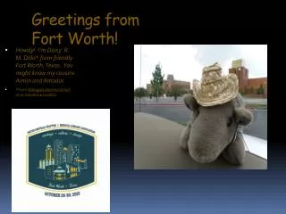 Greetings from Fort Worth!