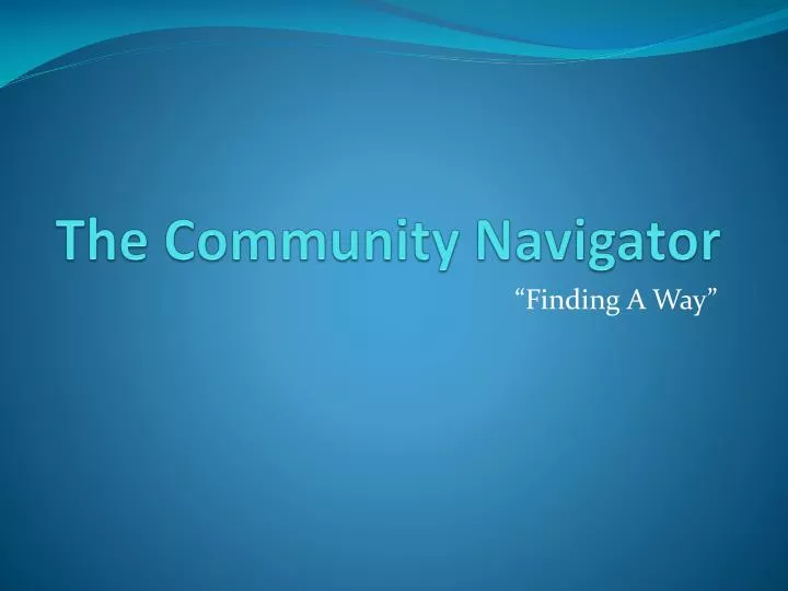 the community navigator