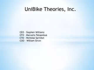 UniBike Theories, Inc.